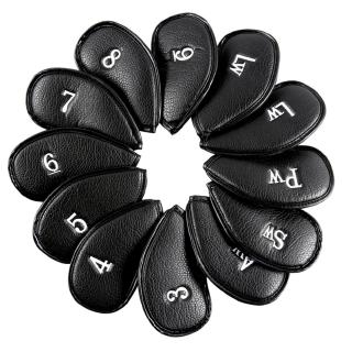 ⚡FY⚡12PCS Litchi Stria PU Leather Head Cover for Golf Iron Club Putter Headcovers