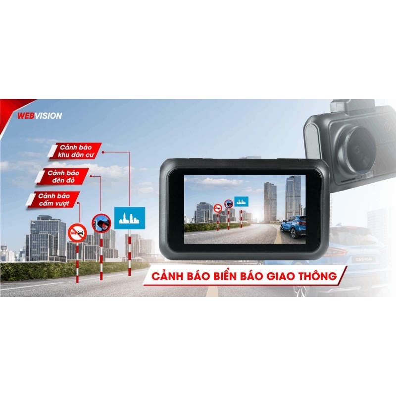 Camera Hành Trình Webvision A38(Tặng thẻ 64gb) Siêu Cảnh Báo Giao Thông Ghi Hình Trước Sau-bảo hành 2 năm