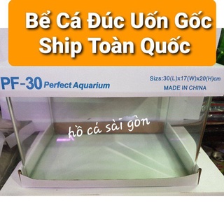 Bể Cá, Hồ Cá Đúc Uốn Góc PF (30x17x20) - Bể Cá Uống Cong Thủy Sinh Để Bàn