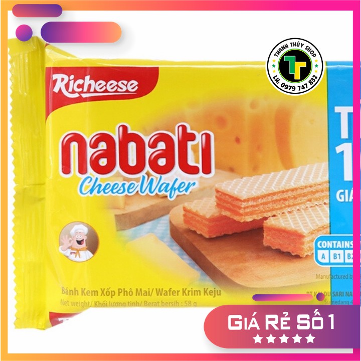 Combo 10 gói - Bánh xốp phô mai hiệu Nabati càng ăn càng nghiện loại 58g | BigBuy360 - bigbuy360.vn