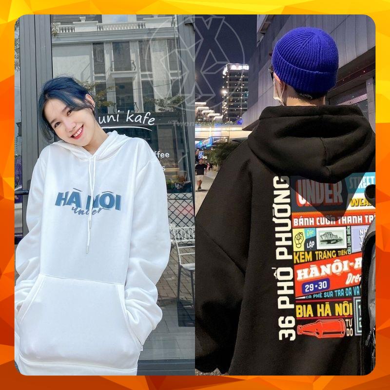 Áo Hoodie, Sweater HANOI Form Unisex 100% Cotton Nỉ Nam Nữ - In Local Brand