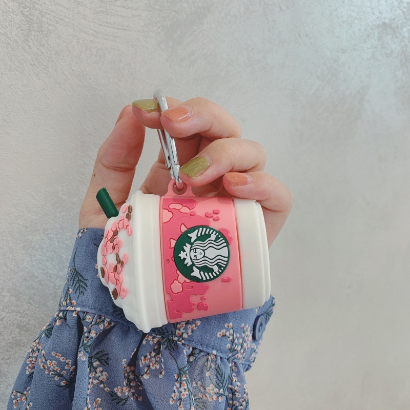 Vỏ Tpu Hình Ly Starbucks Màu Hồng Bảo Vệ Hộp Tai Nghe compatible AirPods3 compatible AirPods3 compatible AirPods3 2021