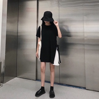 Váy phối dây nơ eo