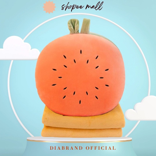 Gấu Bông Trang Trí Trái Dâu Tròn Có Mền [ Diabrand ]