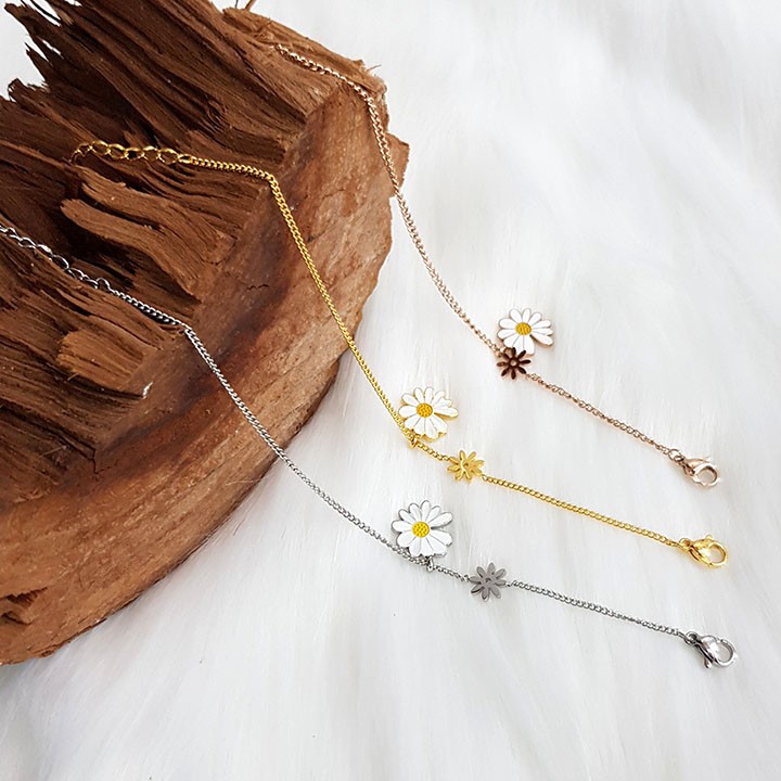 Lắc tay nữ, lắc tay bông cúc titan LZ1567