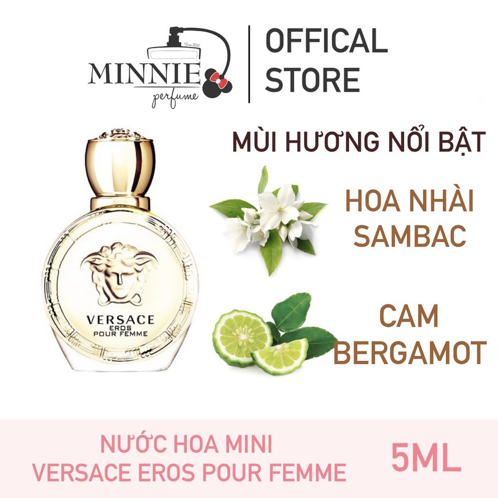 [BILL PHÁP] Nước Hoa Mini Nữ Versace Eros Pour Femme 5ml