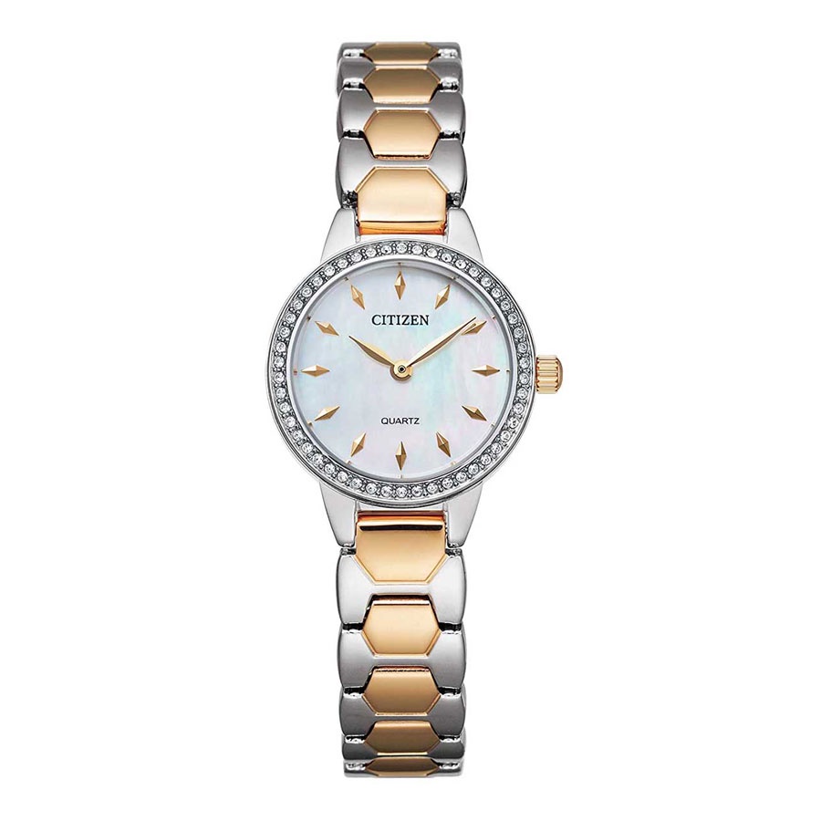 Đồng Hồ Nữ Citizen Đính Đá Swarovski Dây Thép Không Gỉ EZ7016-50D - Mặt Xà Cừ