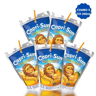 {Combo 5 túi} Nước trái cây Capri Sun vị Safari tổng hợp 200ml hàng nhập Đức chính hãng