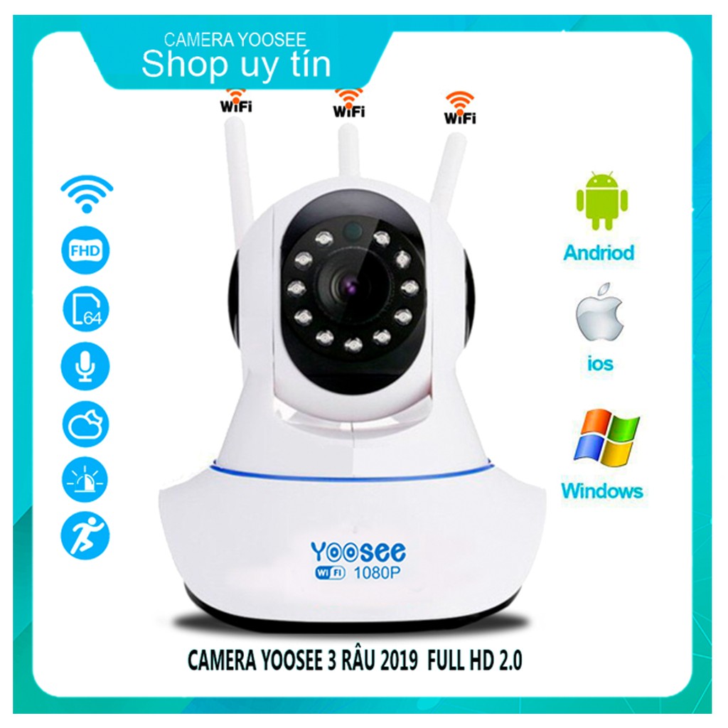 Camera yoosee 3.0 tặng thẻ 32gb độ nét siêu cao có cổng lan ethernet