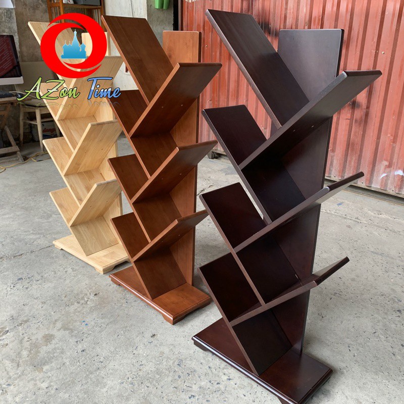 [GỖ XUẤT KHẨU]Kệ Sách Gỗ Hiện Đại Hình Xương Cá Phù Hợp Với Không Gian Nhà Bạn