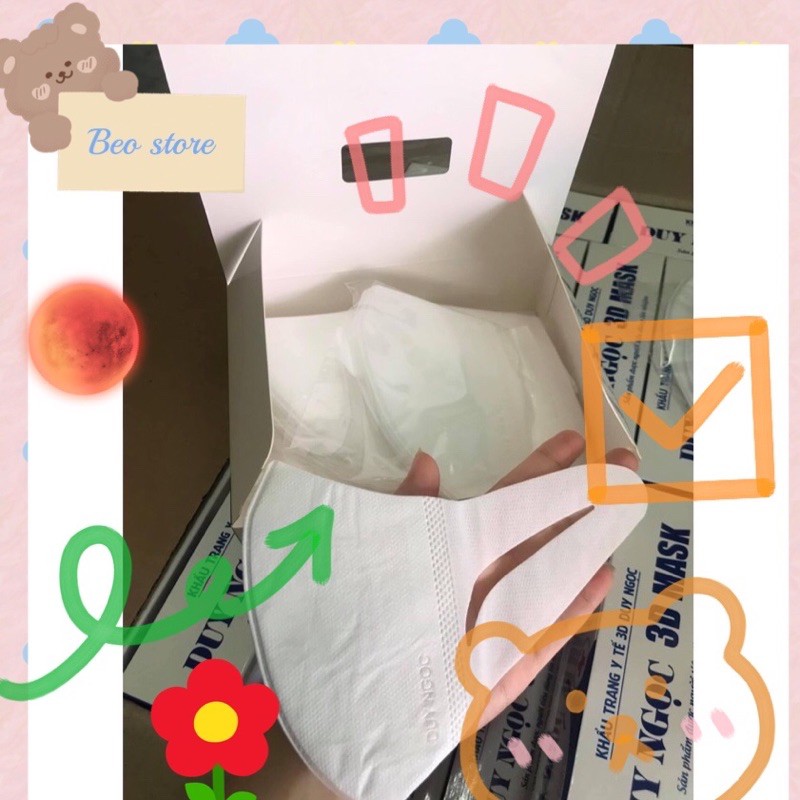 (Chính Hãng) Khẩu Trang 3D Mask Công Nghệ - Hộp 50 Chiếc thương hiệu Duy Khánh màu HỌA TIẾT | BigBuy360 - bigbuy360.vn