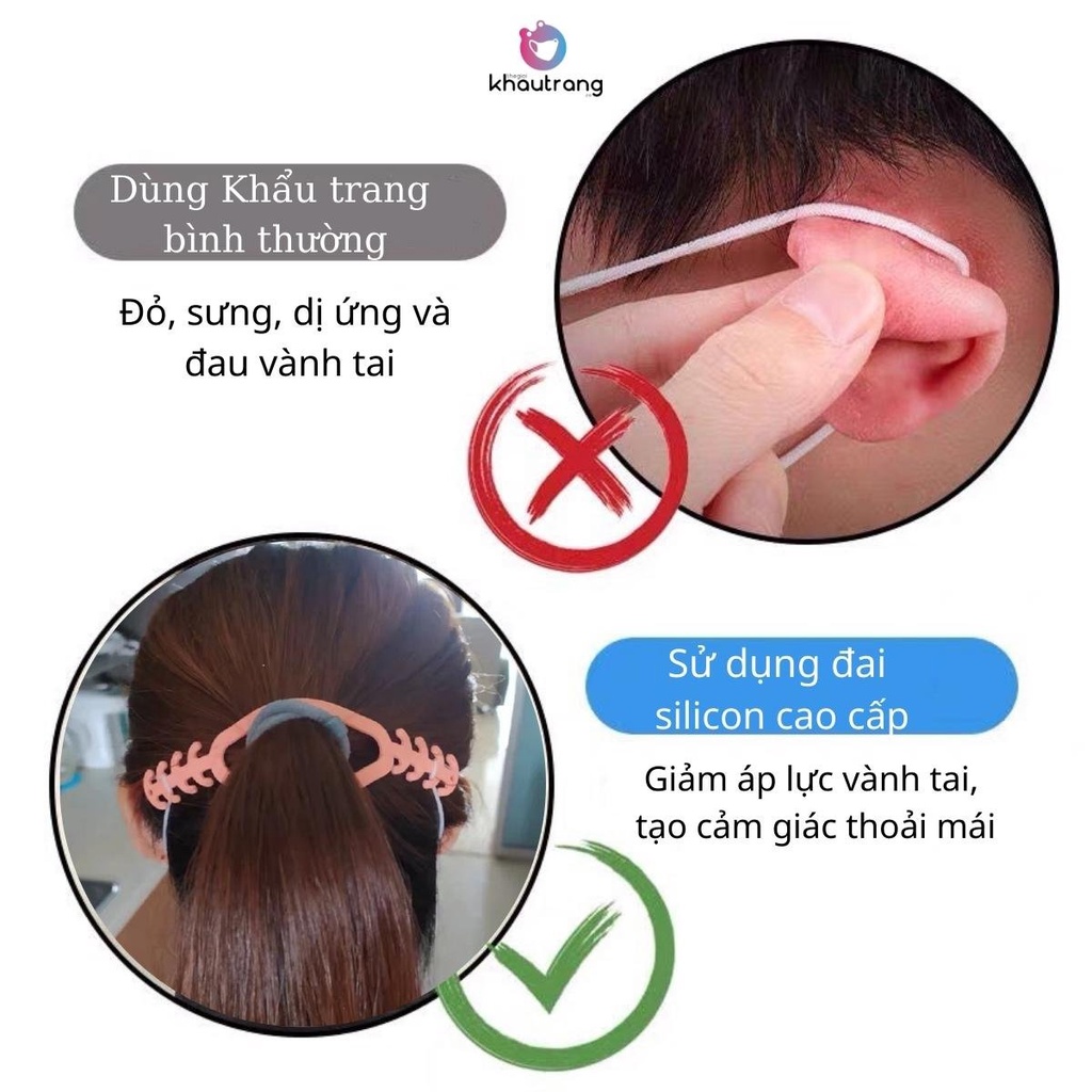 Tai đeo Đai đeo khẩu trang dẻo quai đeo khẩu trang dây deo silicon chống đau tai