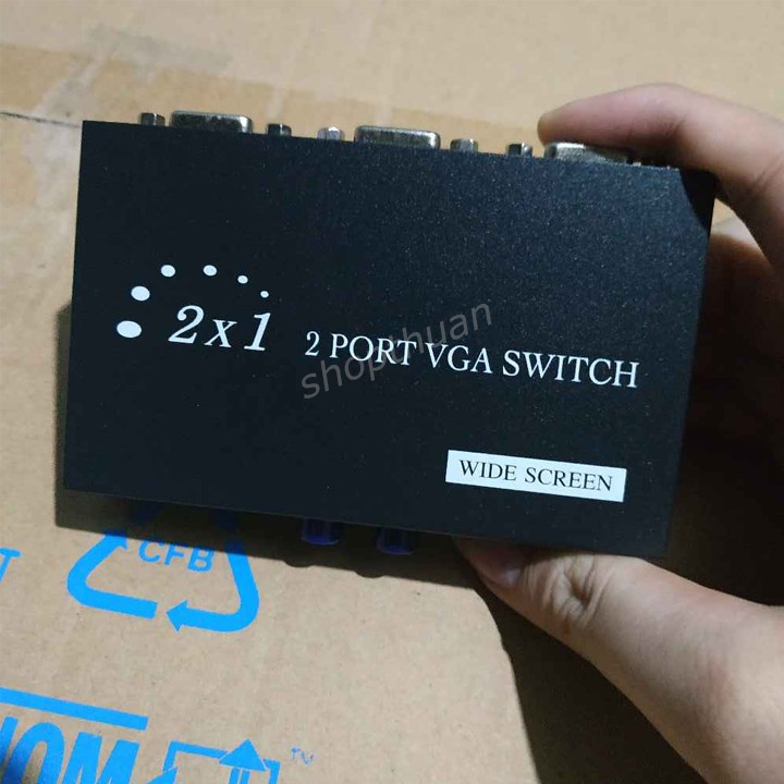 [Giá rẻ] Bộ Chia 2 VGA CPU Ra 1 VGA Màn Hình (Port VGA Switch)