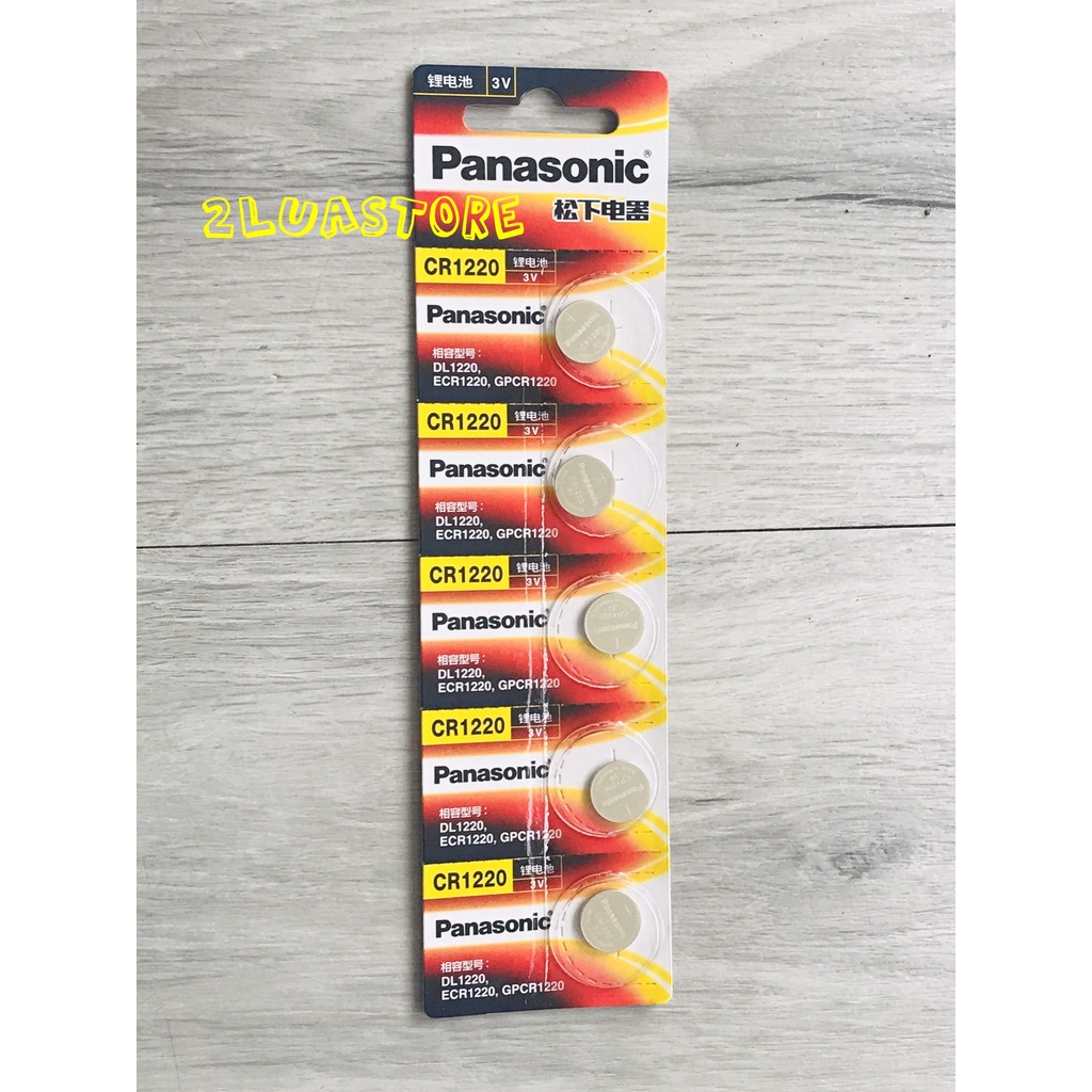 Vỉ 5 viên Pin cúc áo Panasonic CR2032 CR2025 CR2016 CR1632 CR1616 CR1620 CR1220 CR2430 CR2450 3V Lithium