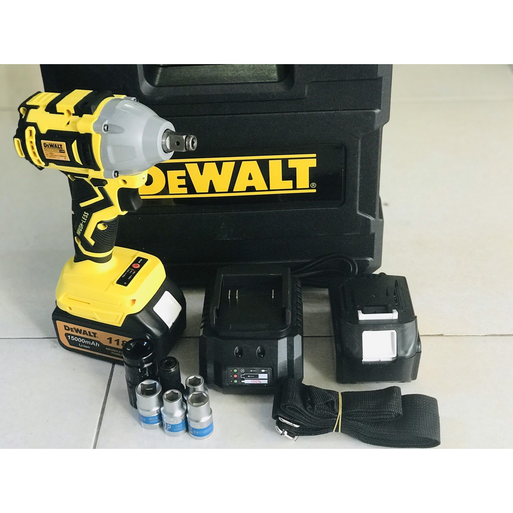 Máy Siết Bulong-Máy Bắn Vít DEWALT 118V Không Chổi Than Pin chuẩn 10 CELL