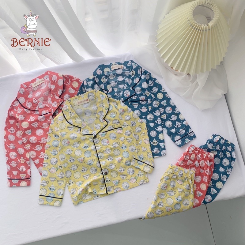 Bộ Thu Đông Pizama Thô Hàn 8-16kg Bé Trai - Bé Gái