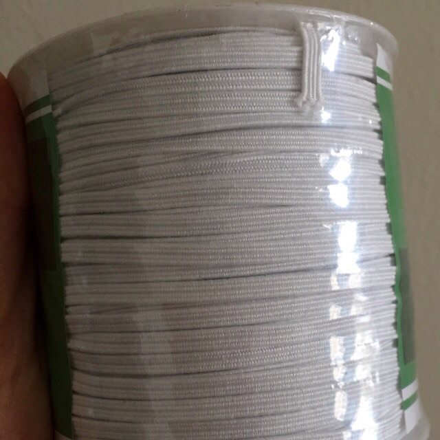 Cuộn dây thun co giãn màu trắng size bé