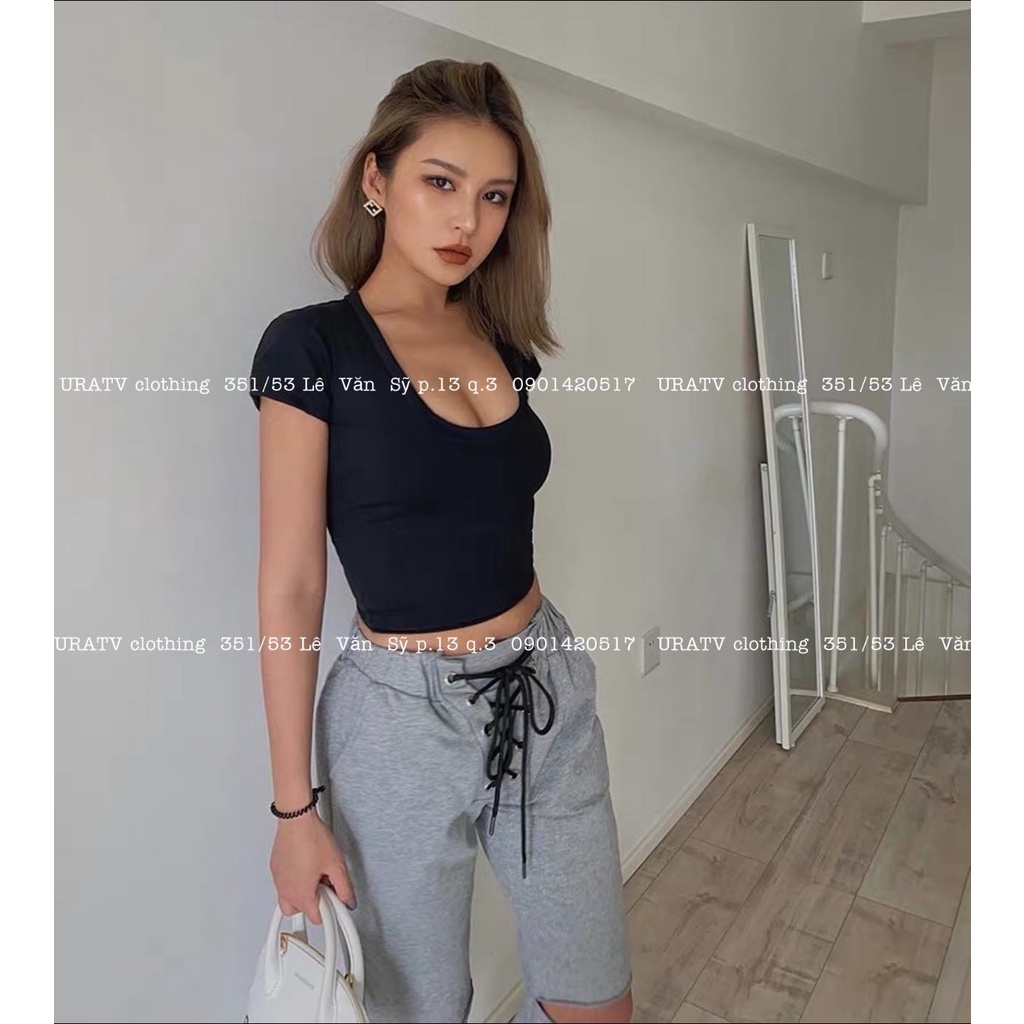 [CÓ SẴN- ẢNH THẬT] Crop body cổ bo uratv