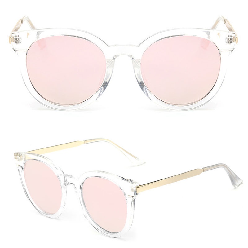Kính Mát Mắt Mèo Oversize Gọng Kim Loại Phong Cách Retro Cho Nữ