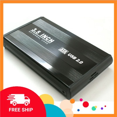 Hộp Đựng Ổ Cứng SATA USB2.0 HDD BOX 2.5 inch Hộp Kim Nhôm(Đen)