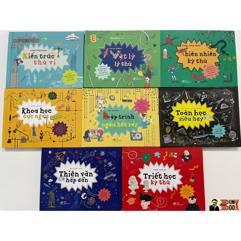 Sách - [BỘ COOL SERIES trọn bộ 8 cuốn] Kiến trúc thú vị-Khoa học cực ngầu–Toán học siêu hay–Thiên nhiên kỳ thú- nhã nam
