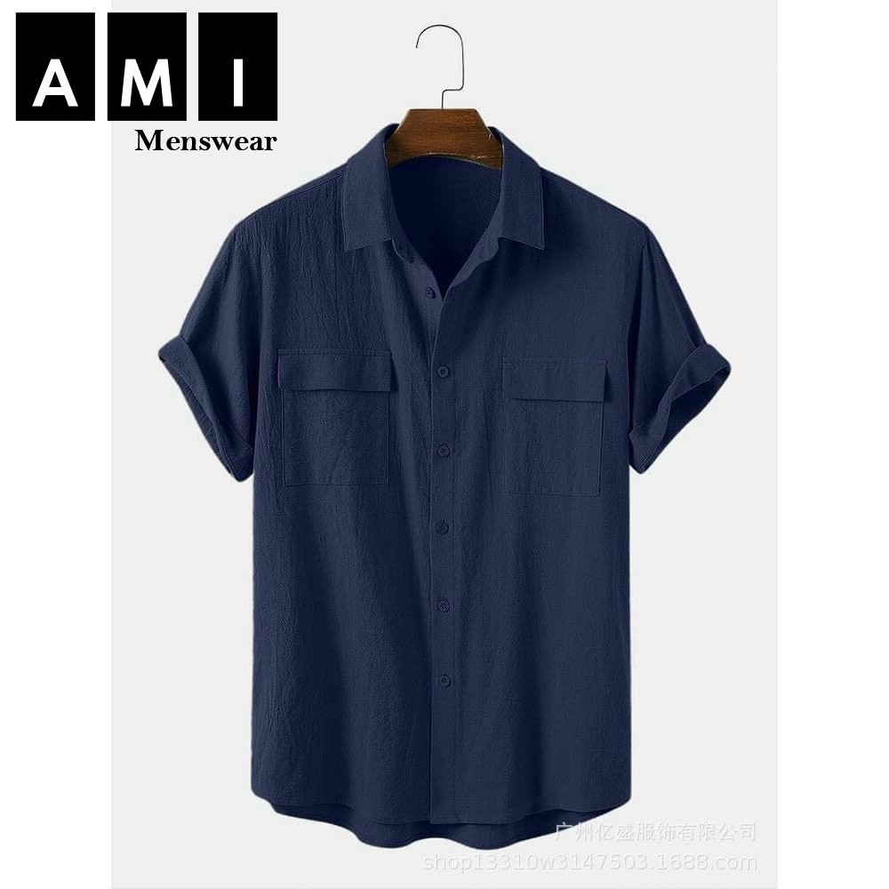 [New] Áo Đũi Nam Túi Hộp, Áo sơ mi đũi ngắn tay cổ bẻ thoáng mát, form dáng trẻ trung khỏe khoắn SMD01 | BigBuy360 - bigbuy360.vn