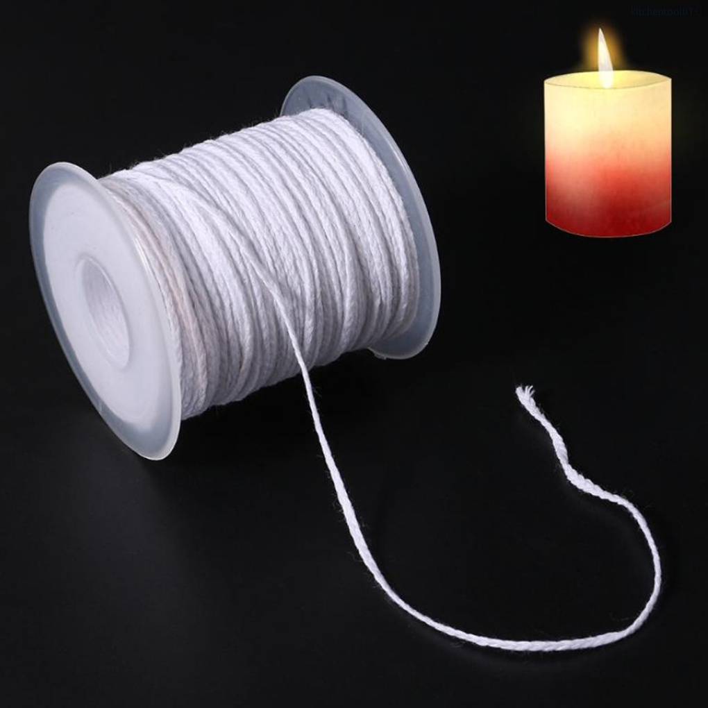 1 cuộn dây bấc đèn cầy cotton dài 61m dùng trang trí DIY