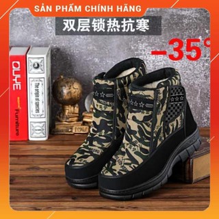 Giày Bốt Đi Tuyết Đế Dày Chống Trượt Không Thấm Nước Thời Trang Mùa Đông Cho Nam