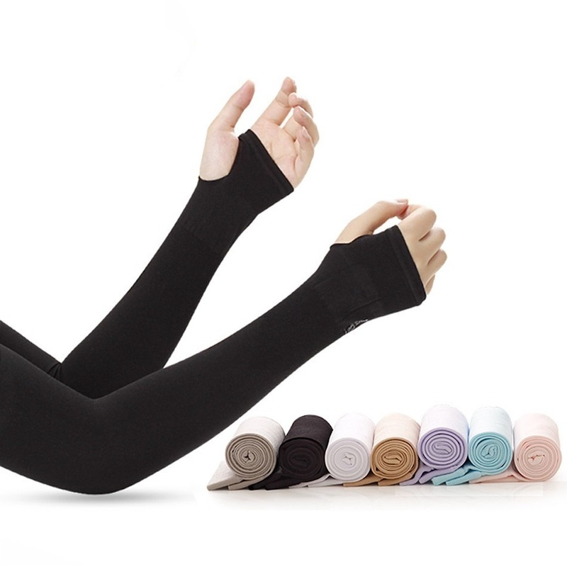1 Cặp Vớ Thể Thao Bằng Lụa Lạnh Chống Tia UV Thời Trang Cho Nam Và Nữ