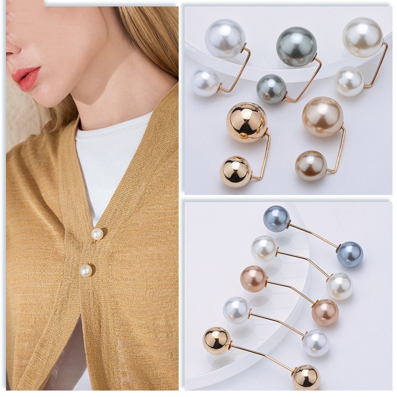 Quần thời trang Hàn Quốc Ghim thắt lưng Ngọc trai Trang sức Trâm cài áo dễ thương cho phụ nữ