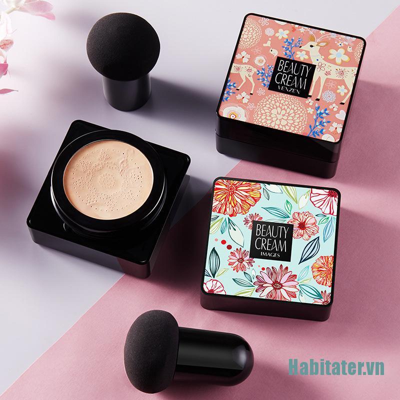 【Habitater】BB Air Cushion Foundation Mushroom Head CC Cream Concealer Whitening Makeup