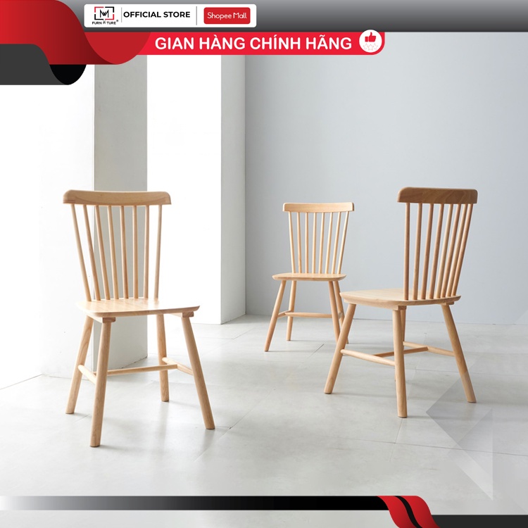 Ghế Windsor Chair gỗ cao su tự nhiên nhiều màu MW FURNITURE - Nội thất căn hộ