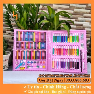 Hộp màu 150 chi tiết gồm bút chì màu,sáp màu,màu nước,bút dạ