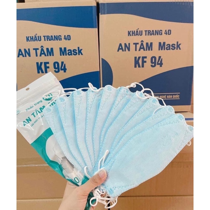 Khẩu trang kf94 an tâm thùng 300cai : xám ,xanh, đen,Hồng ,hoạ tiết ,trắng