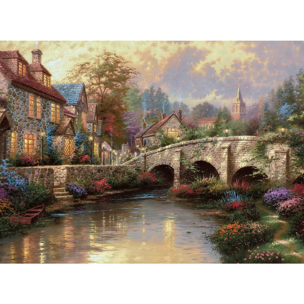 Tranh ghép hình 1000 mảnh 2cm khổ 54×74 – Tranh xếp hình Puzzle cao cấp Cobblestone Brooke