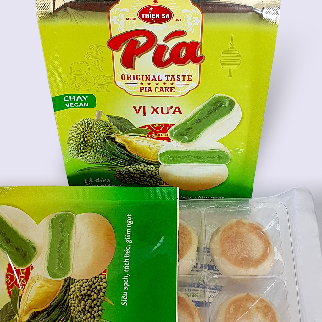 Bánh Pía Mini Chay Vị Lá Dứa Sầu Riêng Chính Hãng Thiên Sa
