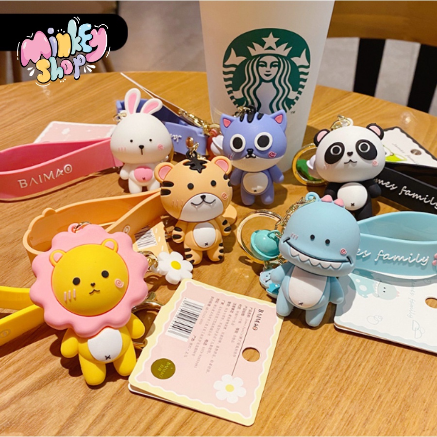 Móc Khóa Đẹp Hình Thú Cute phụ kiện Túi Xách dễ thương -Minkey