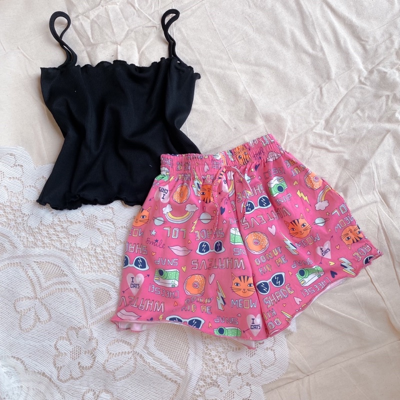 QUẦN SHORT THUN CO GIÃN IN HOẠ TIẾT CUTE