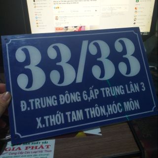 Bảng mica số nhà