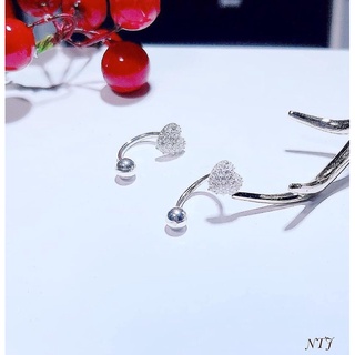 Bông tai bạc chốt xoáy