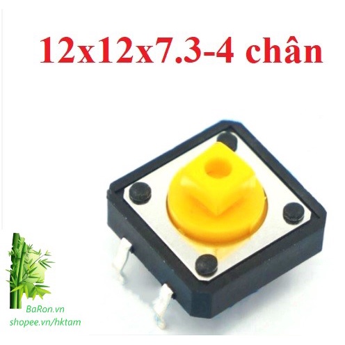 Nút nhấn 12x12x7.3 loại 4 chân