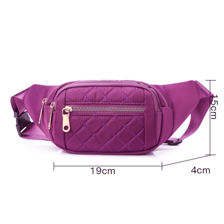 Túi đeo bụng, đeo chéo chống nước, chống xước trần ô quả trám size 23cm TUI-