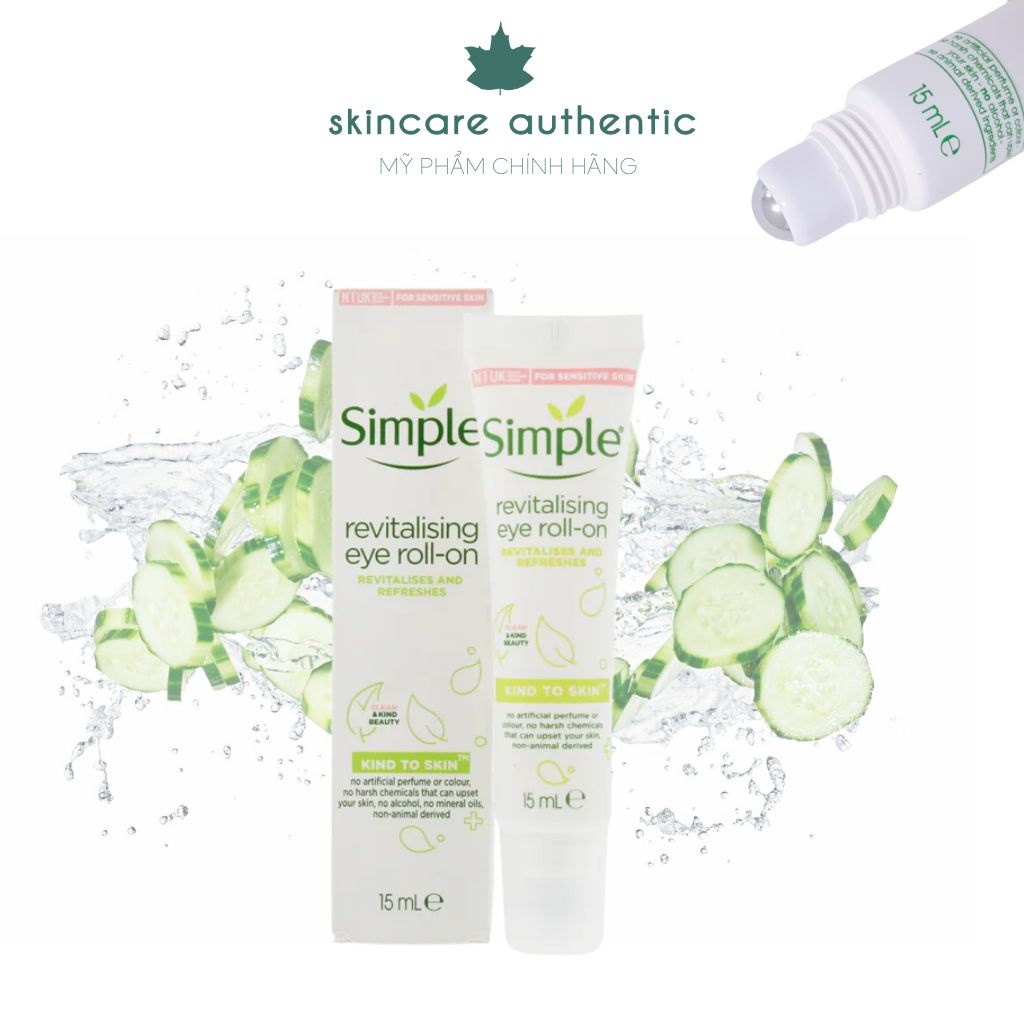 Lăn Dưỡng Mắt Simple Kind To Eyes Revitalising Eye Roll-On 15ml
