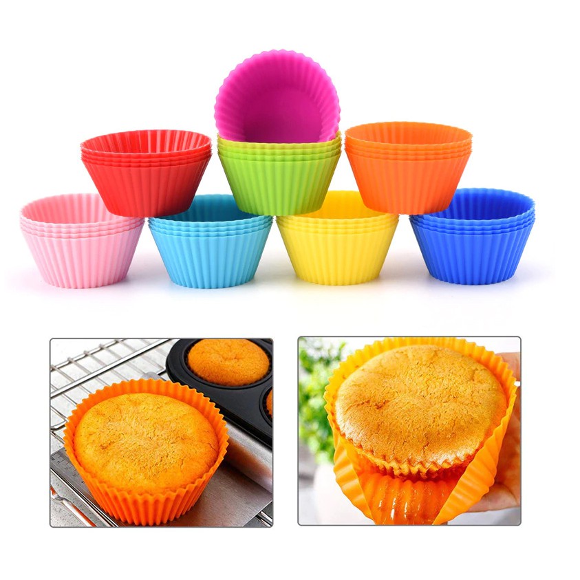 Khuôn Muffin Silicon Làm Bánh Cupcake