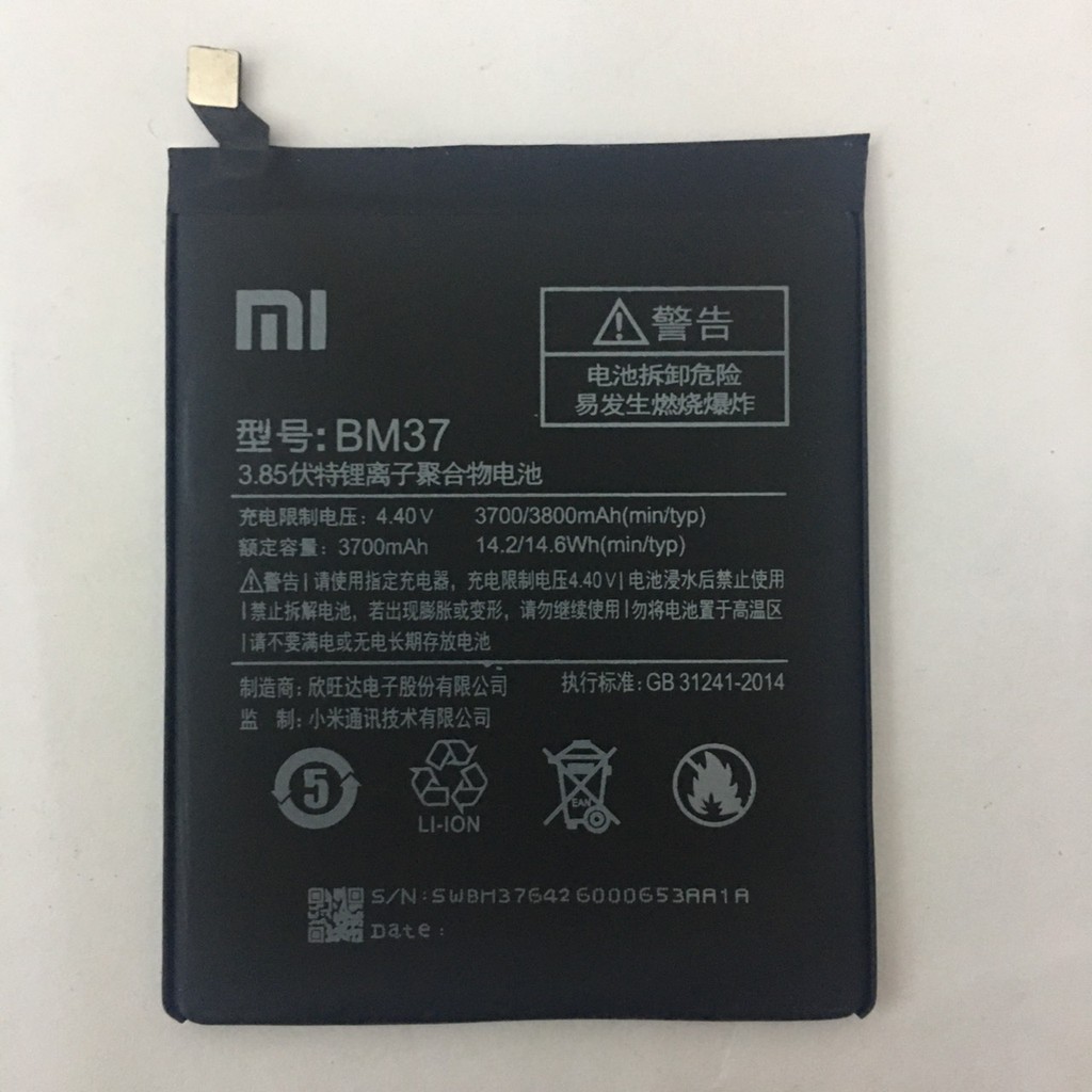 Pin Xiaomi Mi 5S Plus BM37, dung lượng 3800 mAh