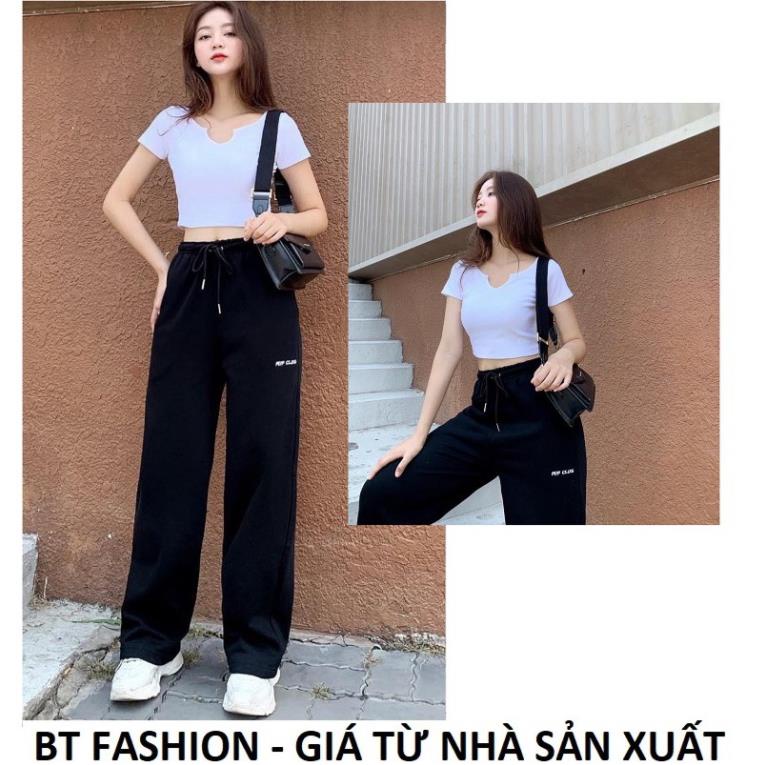 (Mua Lẻ hoặc Bộ) Quần Thể Thao Jogger / Áo Thun Ôm Cổ Tim - BT FASHION JU02