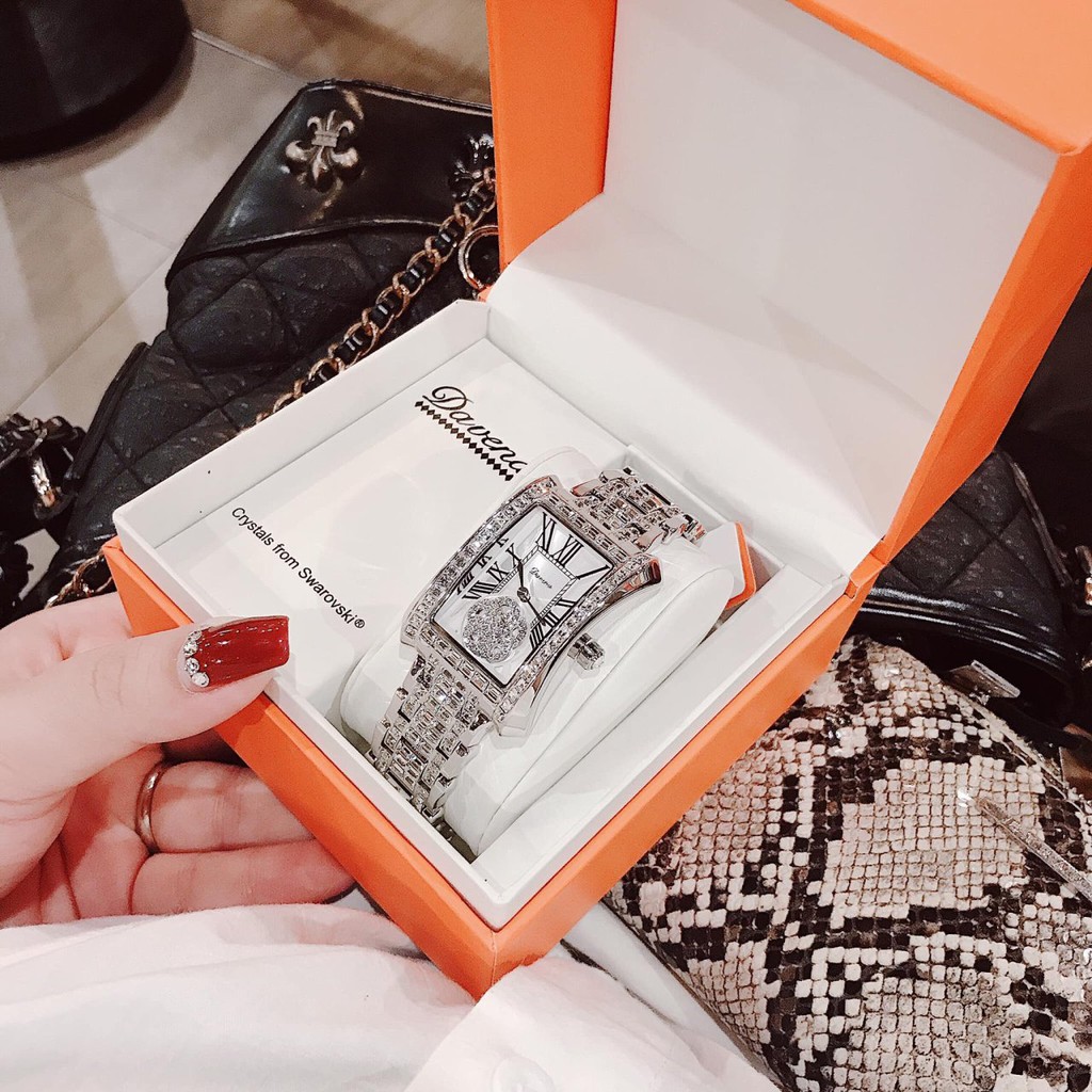 Đồng hồ nữ Davena mặt chữ nhật