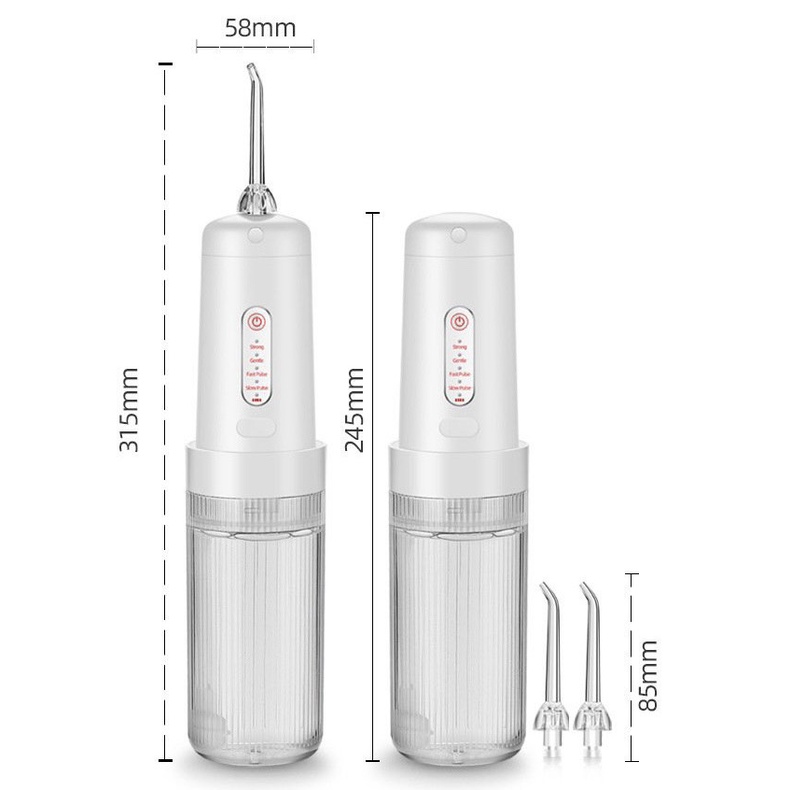 Máy tăm nước cầm tay - Tăm nước PORTABLE vệ sinh răng cao cấp kèm 4 đầu tăm-LAVITA