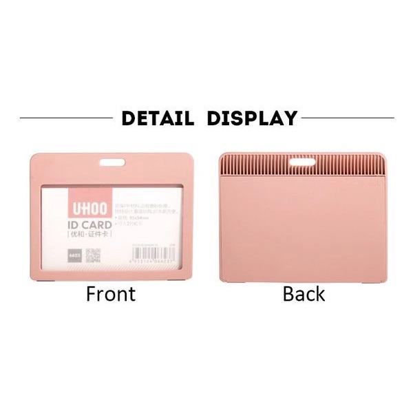 Thẻ đeo bảng tên nhân viên văn phòng nhựa cao cấp một mặt dọc và ngang UHOO 6623 – Văn phòng phẩm Sao Mai