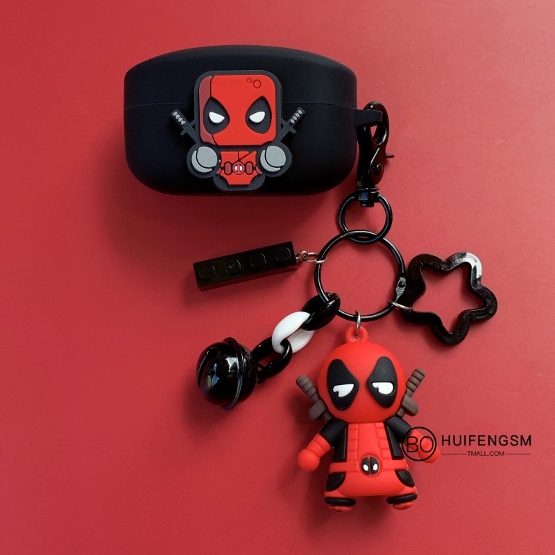 Sony WF-1000XM4 Case Cartoon Ring Lanyard Sony WF-1000XM3 Silicone Soft Case Cover Cartoon Deadpool Keychain Pendant Sony WF-SP800N Bluetooth Headphone Case Cover Sony LinkBuds WF-L900 Cover Shockproof Case Sony XB700 Case